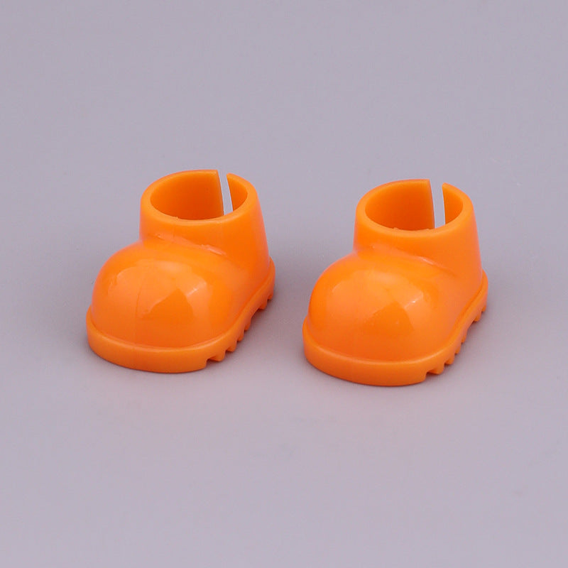 Orange Monster Shoes - Labubu Doll Shoes with glossy finish. Fits dolls, US only.