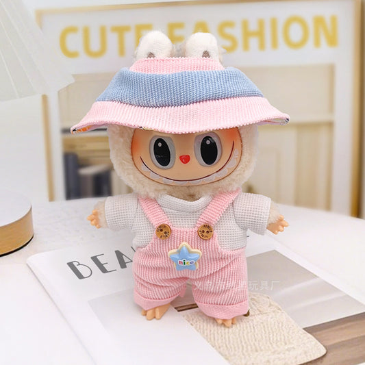 labubu in pink overall