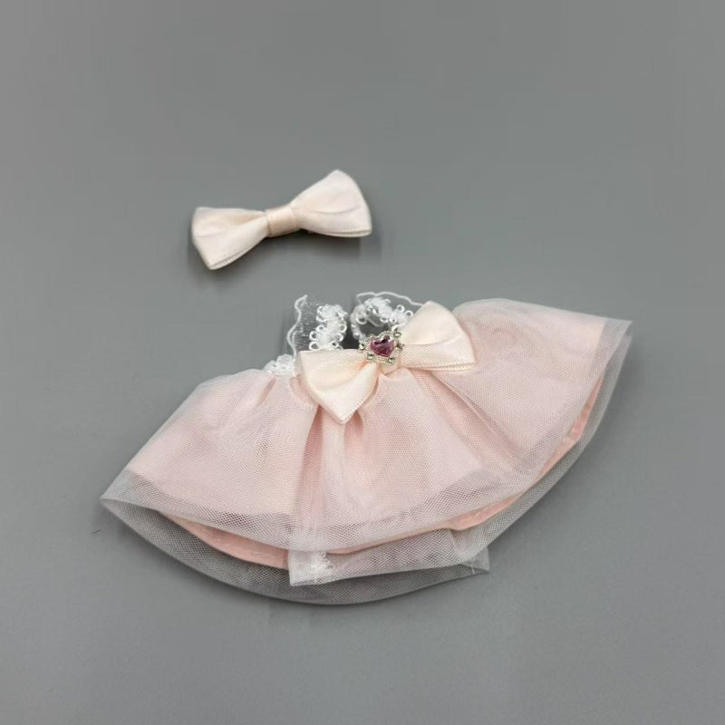 Pink Lace Dress With Bowtie
