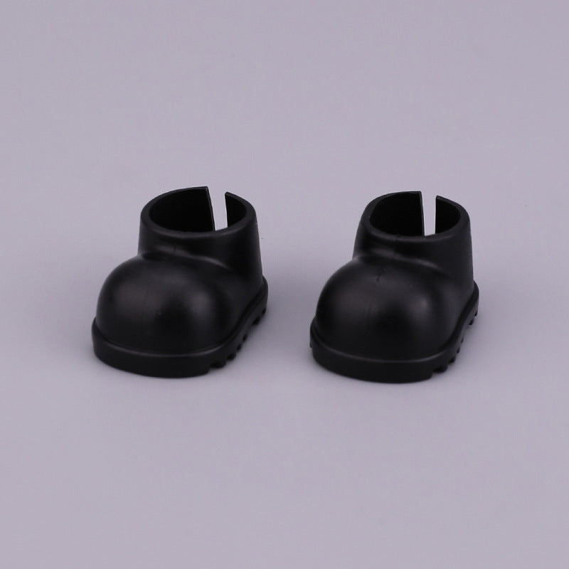 Black Monster Shoes - Labubu Doll Shoes with realistic boot shape. Fits dolls, US only.