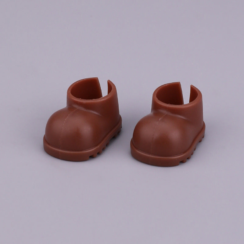 Brown Monster Shoes - Labubu Doll Shoes ideal for toy figures. Fits dolls, US only.