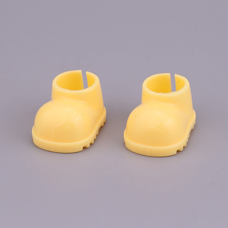 Yellow Monster Shoes - Labubu Doll Shoes with rounded toe design. Fits dolls, US only.