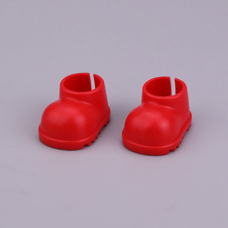 Red Monster Shoes - Labubu Doll Shoes designed for toy figures. Fits dolls, US only.